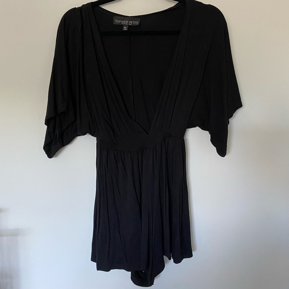 Topshop Plunging Short Sleeve Romper
